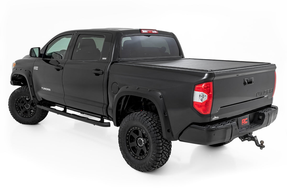 Rough Country Nerf Steps | 3-Inch Tube | CrewMax | Toyota Tundra 4WD/2WD (2007-2021)