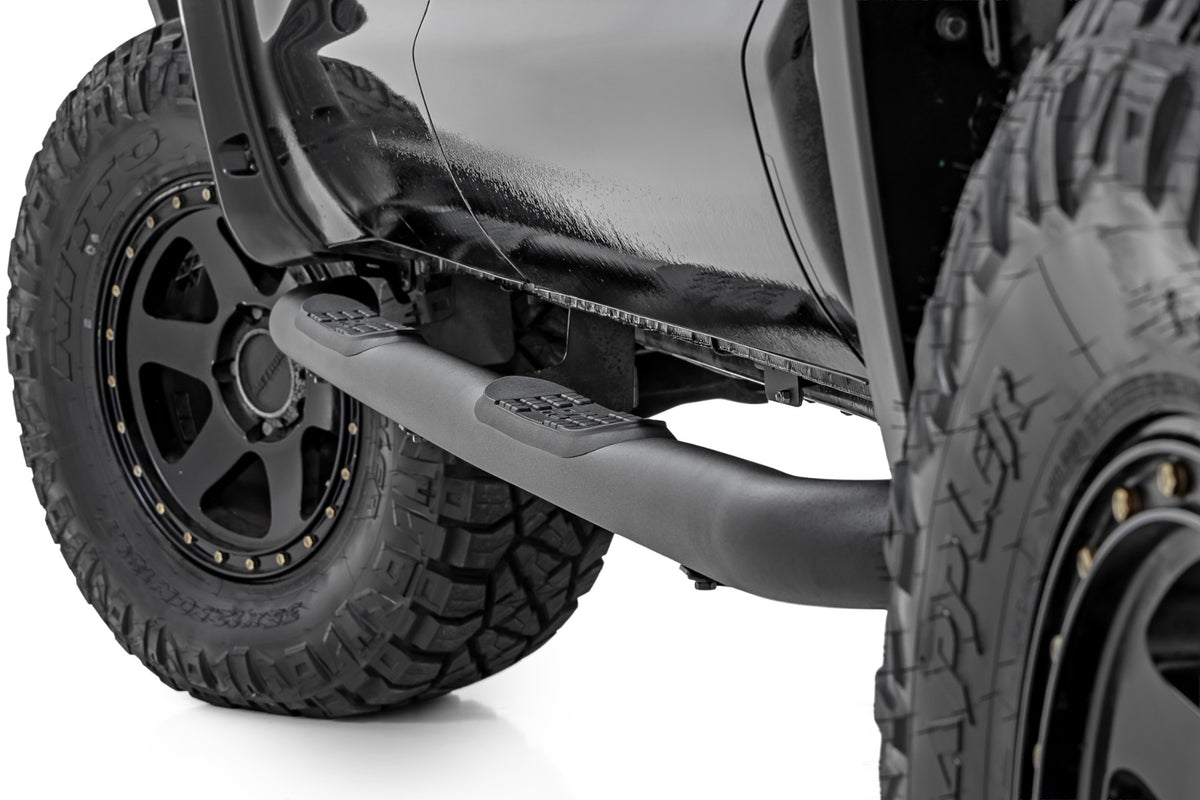 Rough Country Nerf Steps | 3-Inch Tube | CrewMax | Toyota Tundra 4WD/2WD (2007-2021)