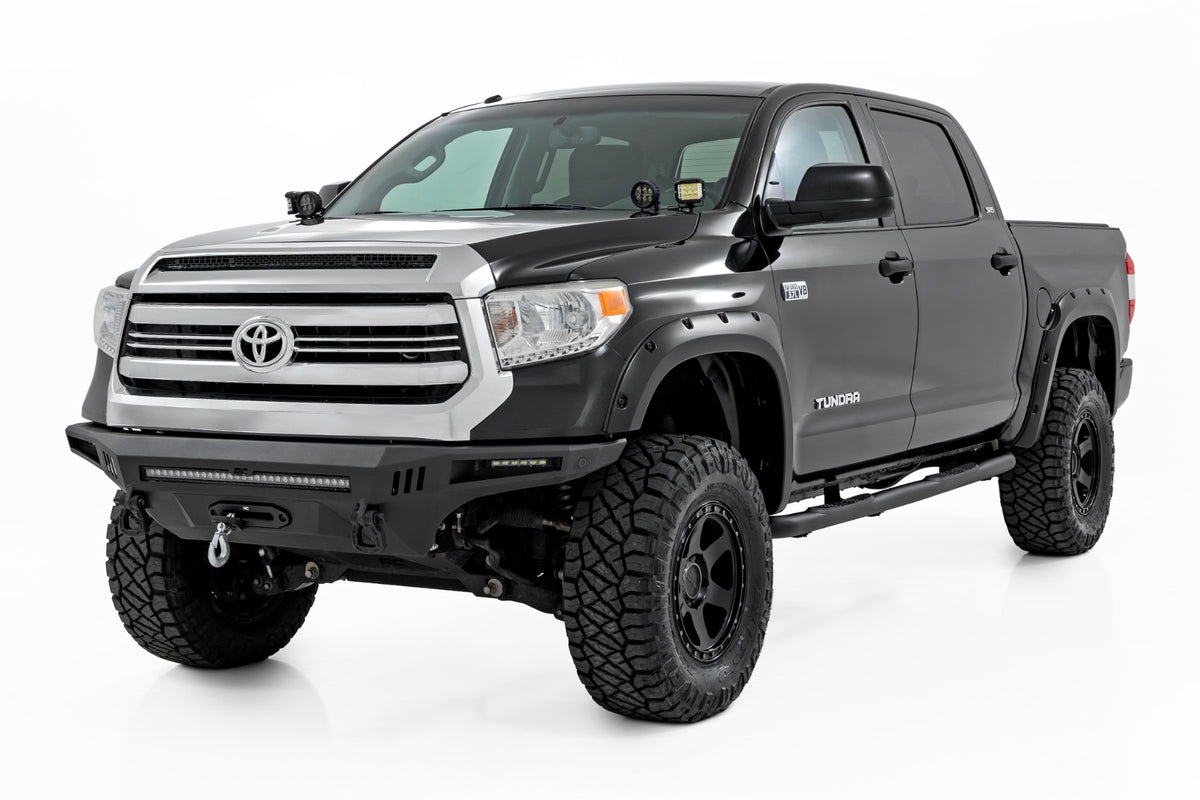 Rough Country Nerf Steps | 3-Inch Tube | CrewMax | Toyota Tundra 4WD/2WD (2007-2021)