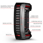 ANZO 22-24 Toyota Tundra (Does Not Fit LED Seq. Models) Z-Series Full LED Tail Lights - Pair
