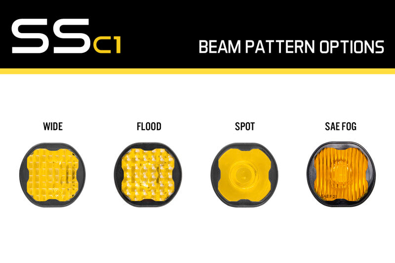 Diode Dynamics Stage Series C1 Lens Flood - Yellow