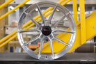 Vossen x Novitec NF10 21x12in - 5x114.3 BP - ET47 - Brushed Gloss Clear Ferrari 458 Rear Wheel
