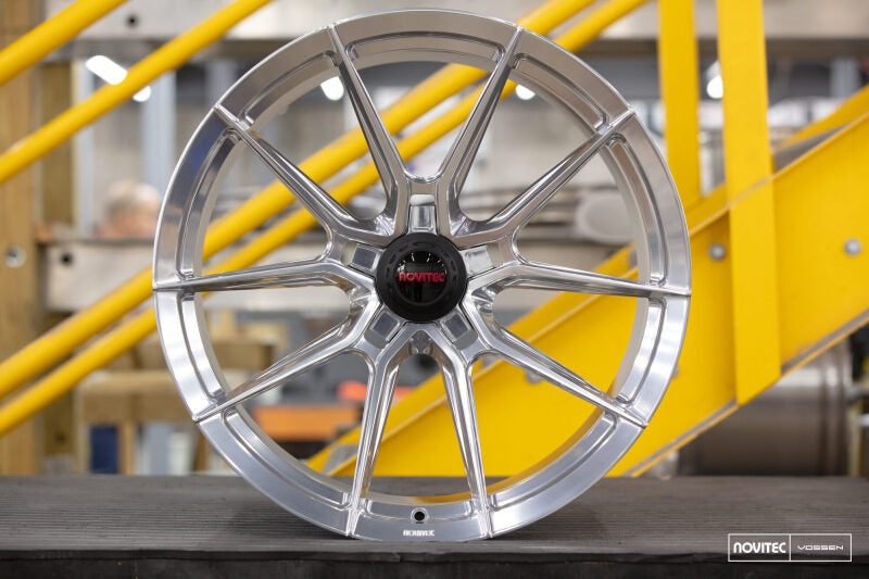 Vossen x Novitec NF10 21x12in - 5x114.3 BP - ET47 - Brushed Gloss Clear Ferrari 458 Rear Wheel