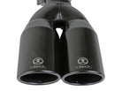 aFe Takeda 304 Stainless Steel Clamp-on Exhaust Tip Black 2-1/2ininlet x 3-1/2in Outlet X 12in L