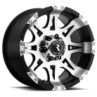 Raceline 982 Raptor 17x9in / 5x139.7 BP / 0mm Offset / 106.5mm Bore - Black & Machined Wheel