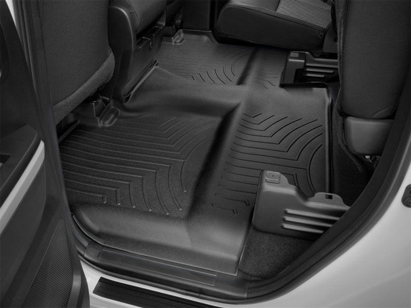 WeatherTech 14+ Toyota Tundra Double Cab Rear FloorLiners - Black