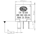 Hella Relay Micro Iso 5 Pole 12V Spst Res
