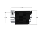 MBRP Universal Carbon Fiber Tip 3in ID / 4in OD Out / 6.13in Length Angle Cut Dual Wall