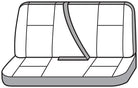 Covercraft 10-24 Chevrolet Express Polycotton SeatSaver Custom Second Row Seat Covers - Taupe