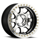 Raceline RT260 Avenger 17x8.5in/5x139.7 BP/-32mm Offset/107.95mm Bore - Black & MACH. Beadlock Wheel