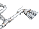 AWE Tuning MK8 Volkswagen Golf R 3in Track Edition Quad Exhaust - Chrome Silver Tips