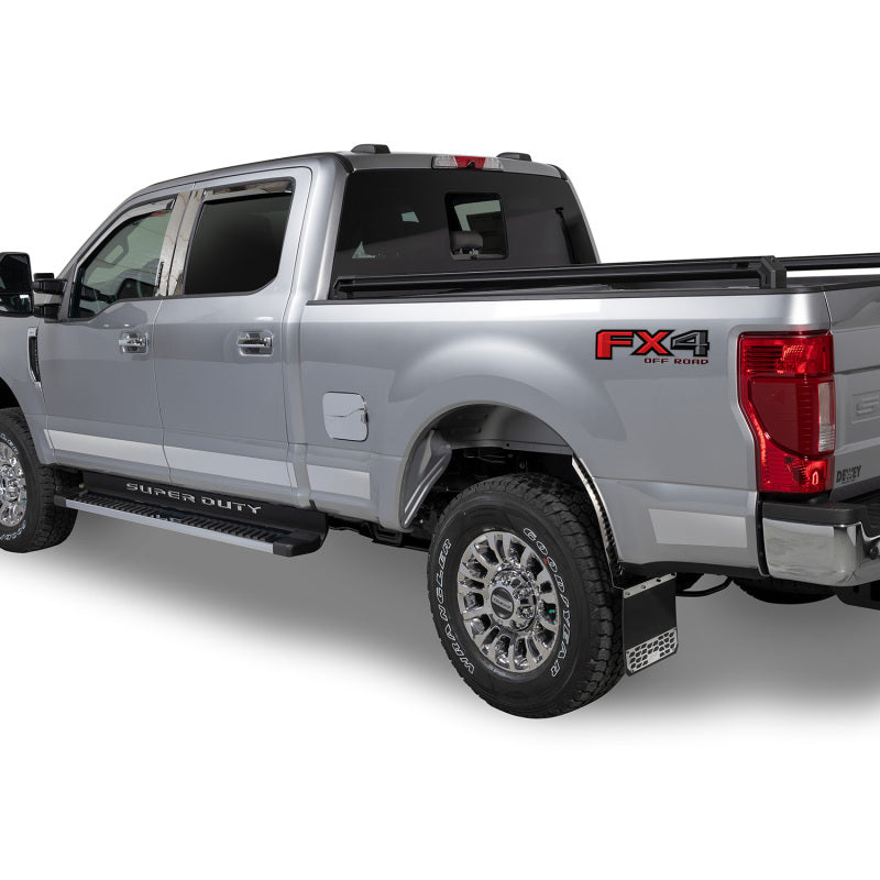 Putco 17-20 Ford SuperDuty Reg Cab 8ft Box - 10pcs - 4.25in Wide SS Rocker Panels