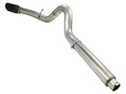 aFe MACHForce XP 5in DPF-Back Stainless Steel Exh Sys, Black tip, Ford Diesel Trucks 08-10 V8-6.4L