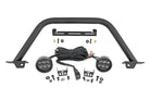 Rough Country  Safari Bar | 3.5" Round LED (Pair) | Black | Amber DRL | OE Modular Steel | Ford Bronco (21-26)