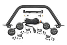 Rough Country  Safari Bar | 3.5" Round LED (Quad) | Black | Amber DRL | OE Modular Steel | Ford Bronco (21-26)