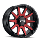ION Type 143 20x9 / 8x170 BP / 18mm Offset / 125.2mm Hub Gloss Black/Red Machined Wheel