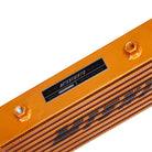 Mishimoto Universal Gold Z Line Intercooler Overall Size: 28x8x3 Core Size: 21x6x2.5 Inlet / Outlet