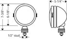 KC HiLiTES Daylighter 6in. Halogen Light 100w Spot Beam (Pair Pack System) - Black SS
