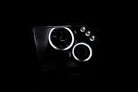 ANZO 2005-2009 Ford Mustang Projector Headlights w/ Halo Black