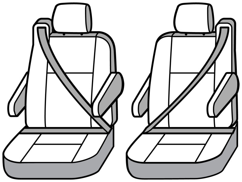 Covercraft 21-24 Toyota Sienna Endura PrecisionFit Custom Second Row Seat Covers - Silver/Silver