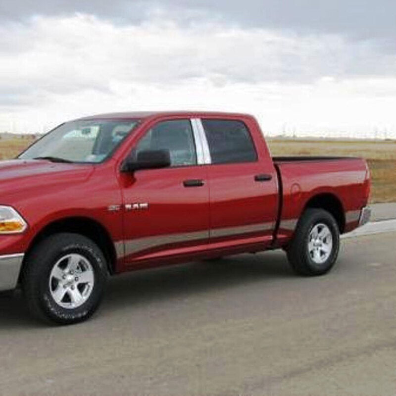 Putco 03-08 RAM Regular Cab 6.5ft Short Box - 8in Wide - 10pcs Stainless Steel Rocker Panels