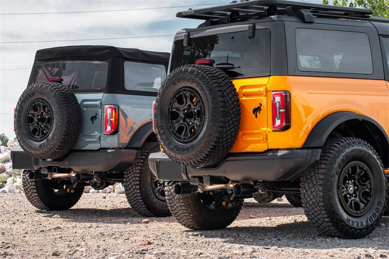 Corsa 21-25 Ford Bronco 2.3L 2-Door 2.75in Cat-Back Dual Rear Exhaust w/ 4in Straight-Cut Black Tips