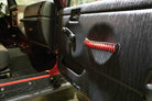 Fishbone Offroad 97-06 Jeep Wrangler Paracord Door Handles - Black/Red