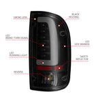 ANZO 1995-2000 Toyota Tacoma LED Taillights Black Housing Smoke Lens (Pair)