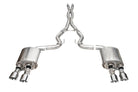 Corsa 24+ Ford Mustang Dark Horse 5.0L 3.0in Dual Rear Exit Cat-Back w/Twin 4.5in Polish Slash Tips