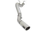 aFe ATLAS 5in DPF-Back Aluminized Steel Exhaust System w/Polished Tips 2017 GM Duramax 6.6L (td) L5P