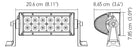 Hella Value Fit Sport 8in Light - 36W Dual Row Flood Beam - LED
