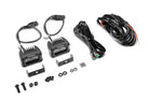 Go Rhino Xplor Bright Series Rectangle LED Flood Light Kit (Surface/Thread Std Mnt) 3x2 - Blk (Pair)