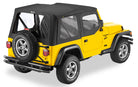 Bestop 97-02 Jeep Wrangler TJ Replace A-Top (Black Denim Clear Windows Door Skins Included)