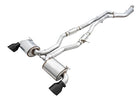 AWE Tuning 2020 Toyota Supra A90 Resonated Touring Edition Exhaust - 5in Diamond Black Tips