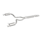 MagnaFlow Cat Back, SS, 3in, Street, Dual Split Polished 4.5in Tips 2015 Ford Mustang GT V8 5.0L