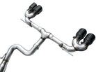 AWE Tuning MK8 Volkswagen Golf R 3in Track Edition Quad Exhaust - Diamond Black Tips