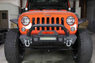 Fishbone Offroad 07-18 Jeep Wrangler JK Frnt Stubby Winch Bumper W/Tube Guard - Blk Txtrd Powdercoat