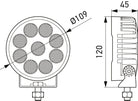 Hella ValueFit LED Work Light TR3000 LED MV CR LT