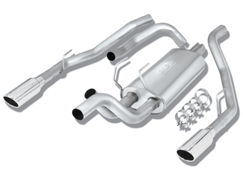 Borla 09-13 Dodge RAM 1500 5.7L CC/SB w/Fact Sngl Exhaust C/B 3x2.5in Single Round Rolled Split Rear
