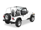 Bestop 88-95 Jeep Wrangler YJ Upper Door Sliders Black Denim Single Sliding Window