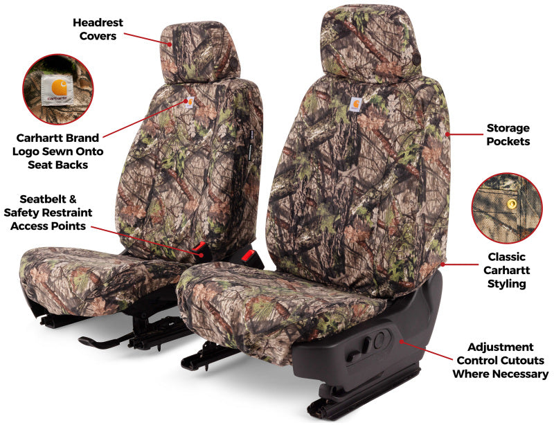 Covercraft 21-24 Ford F-150 Carhartt Camo SeatSaver Custom Second Row Seat Covers - Mossy Oak
