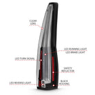 ANZO 2007-2014 Chevrolet Tahoe Led Taillights Red/Clear