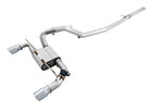 AWE Tuning Ford Focus RS SwitchPath Cat-Back Exhaust - Chrome Silver Tips