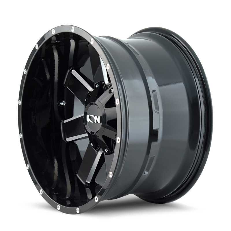 ION 141 20x9 / 8x165.1 BP / 0mm Offset / 130.8mm Hub Gloss Black Milled Wheel