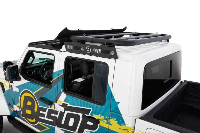 Bestop 20-26 Jeep Gladiator / 18-26 Wrangler JL 2-Door Granite Series Hardtop Roof Rack (Black)