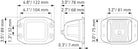 Hella Universal Black Magic 3.2in L.E.D. Cube Kit - Flood Beam (Flush Mount)