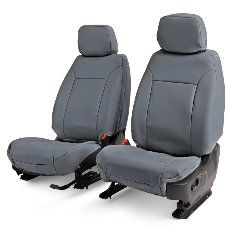 Covercraft 15-22 Chevrolet Colorado/GMC Leatherette PrecisionFitFront Row Seat Covers - Med Grey