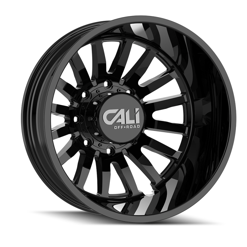 Cali Off-Road 9110D Summit Dually 20x8.25 / 8x210 BP / -192mm Offset / 154.2mm Hub Gloss Black Wheel