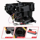 ANZO 19-21 GMC Sierra 1500 LED Projector Headlight w/Switchback+Sequential - Black