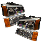 Oracle 03-06 Chevy Silv Pre-Assembled Headlights w/ Parking Lights - w/ Simple Controller